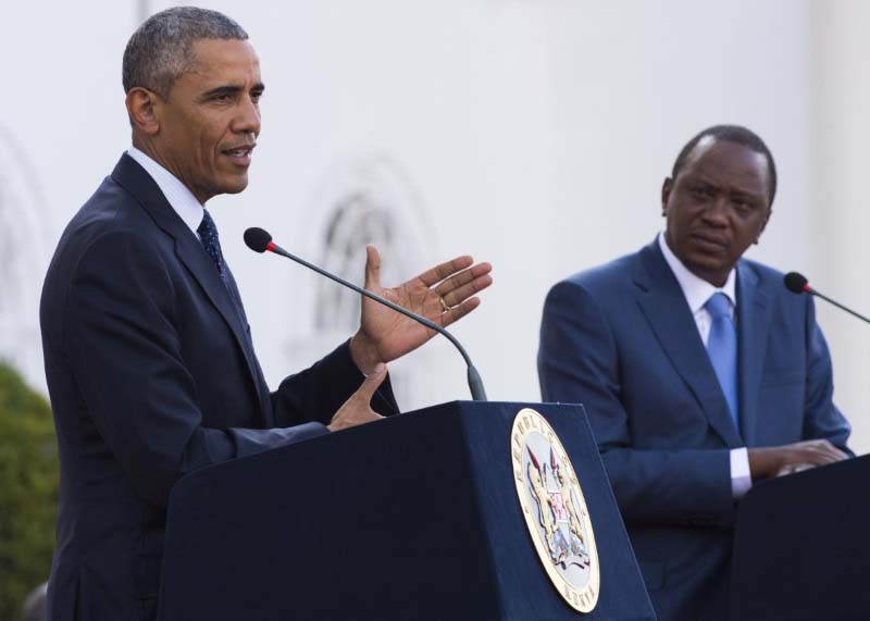 Obama Calls for Gay Equality in Africa during a joint press briefing in Kenya