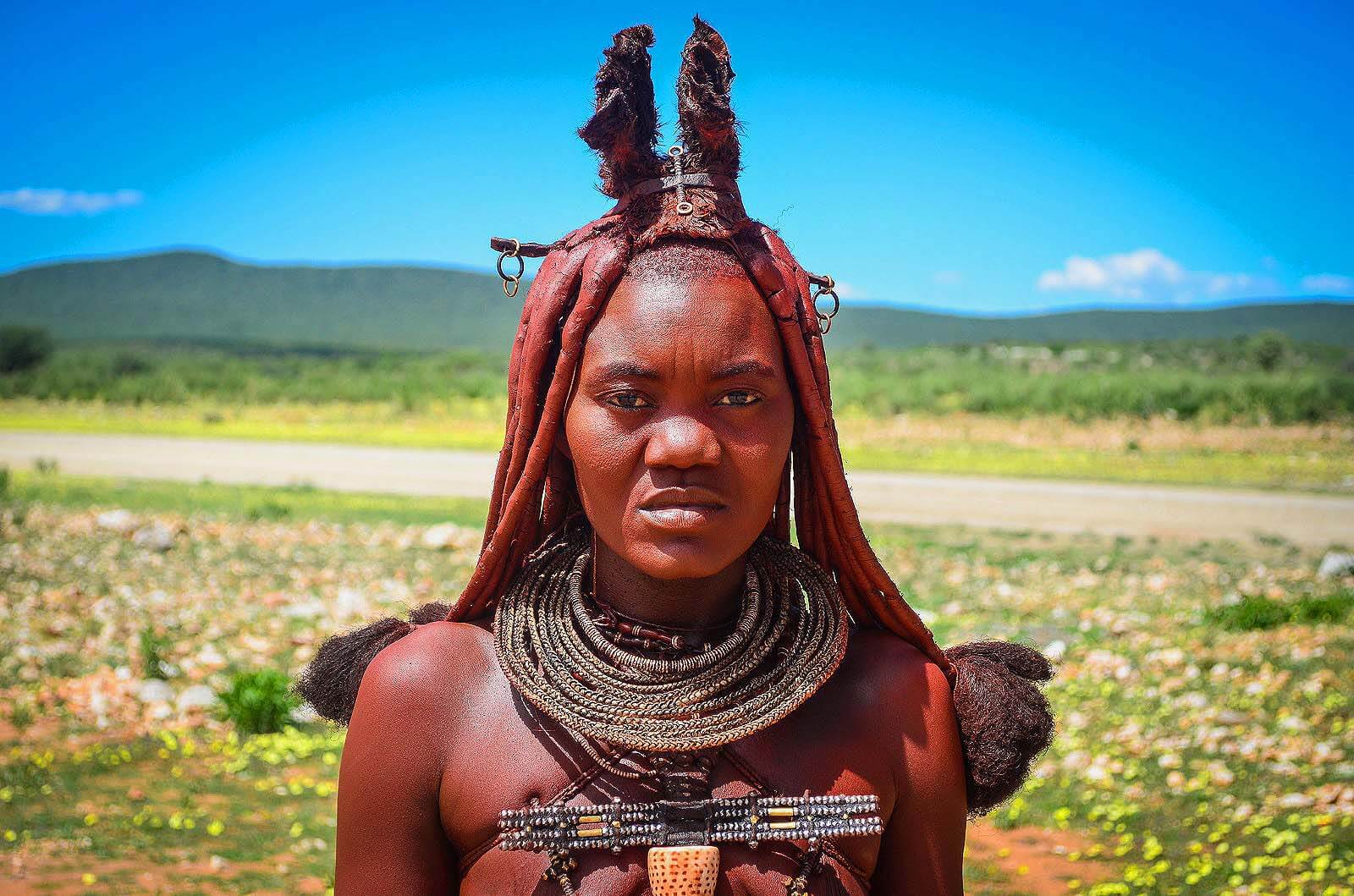 Unique Fashion Of Namibias Red Women Himba Pictures 4249