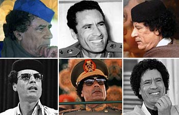 Gaddafi through the years
