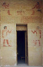 Entrance to the mastaba of Niankhkhnum and Khnumhotep